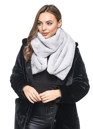 Шарф из эко меха 2-101 светло серый