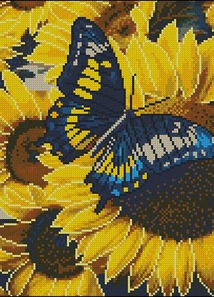 Алмазная мозаика без подрамника "бабочка" zav3040-15, 30х40 см
