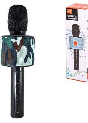 Уцінка. бездротовий караоке-мікрофон "charge v8" з bluetooth (хакі) — пошкоджене паковання/не товарний вигляд