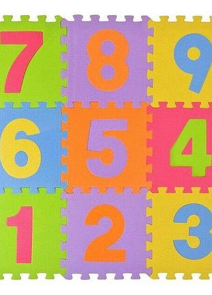 Фомовый коврик-пазл "цифры" (9 элем) (eva1915)