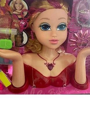 Уцінка. лялька-голова для зачісок червона отпадает правая рука