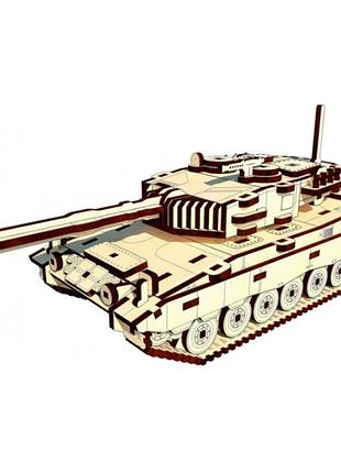 Іграшка дерев'яна конструктор "танк леопард" 196 елементів upz-009 handy games