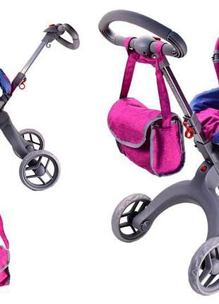 9631 коляска детская металл,съемная люлька, регулируемая ручка, сумка, в коробке