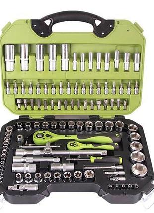 Универсальный набор инструментов alloid 108 предметов с трещотками 1/4 и 1/2 для ремонта и обслуживания ve-33