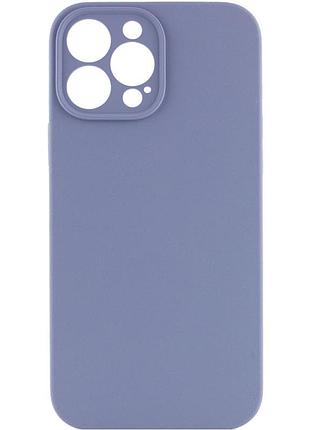 Чехол silicone case full camera protective (aa) no logo для apple iphone 16 pro (6.3") серый / lavender gray