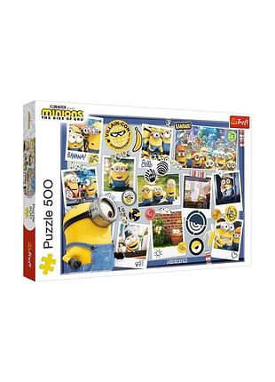 Пазли trefl 500 елементів весела колекція фотографій. міньйони 37390