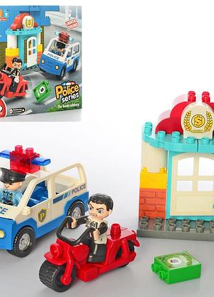 Конструктор "jdlt" поліція, машина, мотоцикл, фігурки, 25 деталей, 5429