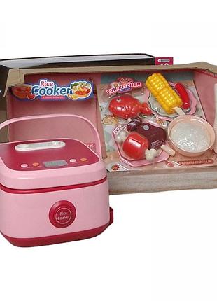 Детская игрушка "мультиварка" с продуктами, на батарейках (a202)