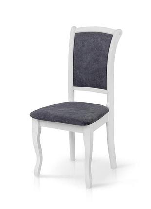 Стілець лорд, білий/сіра тканина (вавилон 62)