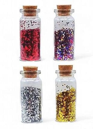 Набор с глитером для декориривания (4 баночки)