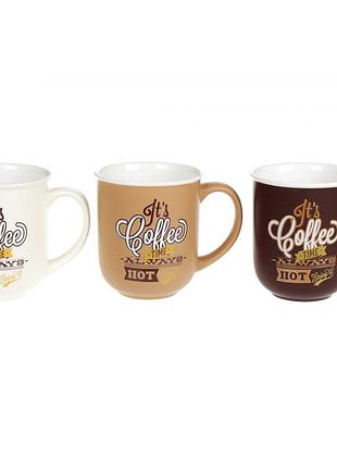 Чашка керамічна 380мл "coffee time" 930-003/bonadi