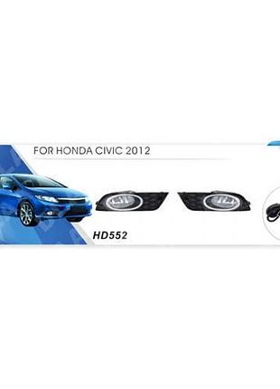 Фары противотуманные dlaa для honda civic 2012-14 яркий свет с проводкой h11 12v 55w ve-33