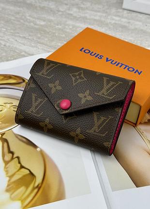 Кошелек louis vuitton конверт мини- lux качество в фирменной коробке малиновый есть