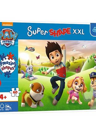 Пазли trefl 60 елементів xxl супер форми. посмішка. щенячий патруль 50009