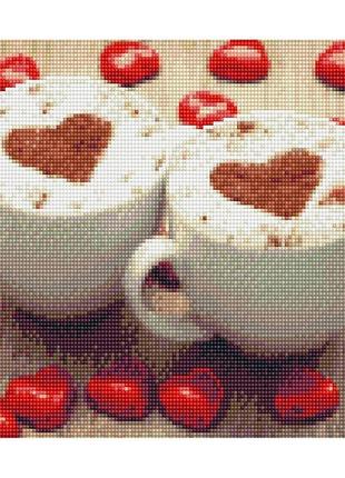 Алмазная мозаика "кофе для влюбленных" hx052, 30х40 см