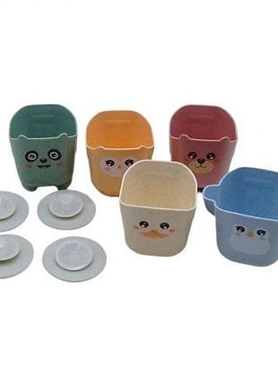 Набор для ванны "пирамидка зверушек" (5 шт)