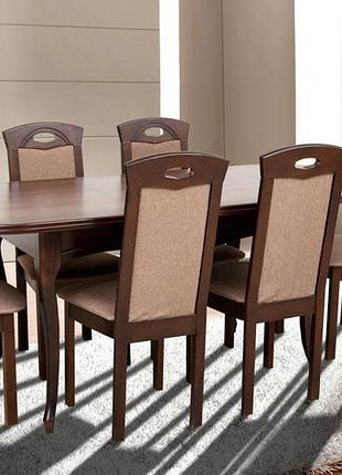 Стіл обідній твіст (1260+340)*810, горіх темн.