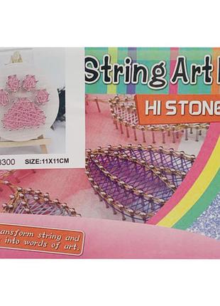 Детский набор для творчества стринг-арт "лапка" yg0115(28300) деревянная основа