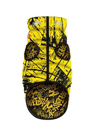 Курточка для собак waudog clothes двусторонняя, рисунок "бетмен эскиз", xs30, в 43-45 см, с 30-33 см