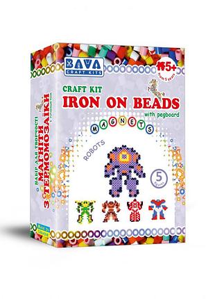 Магниты с термомозаики "роботы" (tm-006) набор для творчества