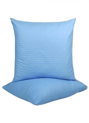 Наволочки lotus отель - сатин страйп 1*1 голубой турция 70*70 (2 шт) (svt-2000022206730)