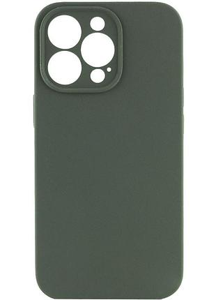 Чохол silicone case full camera protective (aa) no logo для apple iphone 16 pro max (6.9") зелений / cyprus green