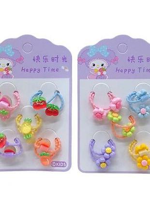 Набір гумок для волосся "квіточки" (10 шт.)