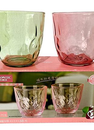 Набір стаканів скло (2шт) 280мл "lovwish" 9322-01/s&t