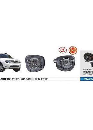 Фары противотуманные dlaa rn-0143 для renault duster sandero яркий свет 12в h11 55w установка комплект ve-33