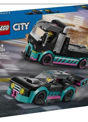 Конструктор "lego" city автомобіль для перегонів й автовоз 60406