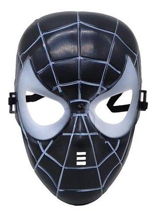 Маска карнавальная "человек паук", черная