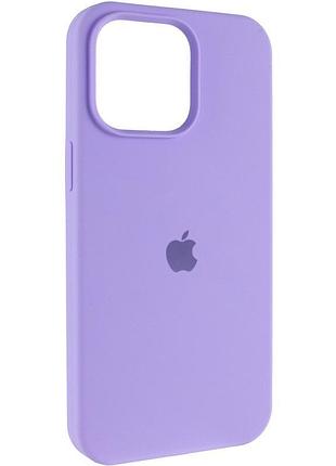 Чехол silicone case (aa) logo with magsafe для apple iphone 11 pro max (6.5") белый / white бузковий / dasheen