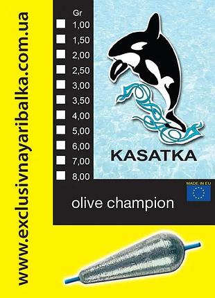 Груз-оливка kasatka champion 8.0g (5шт/уп)