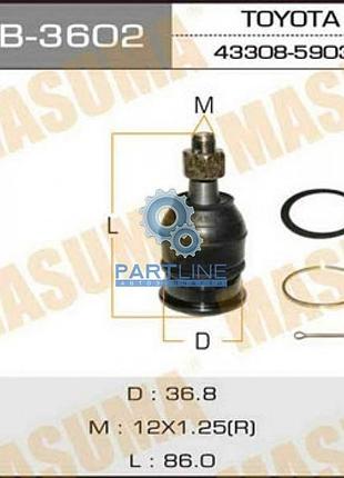 Шаровая опора masuma front low cp1 , cp2 , ncp4 , mb3602