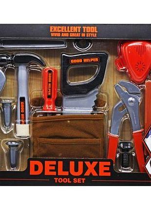 Уценка. набір інструментів 13ел. (пояс, пила, молоток, ключі, плоскогубці) в коробці 3288-d9 р.32*28*5см -
