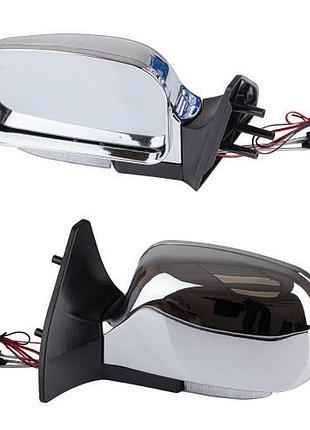 Зеркало боковое vitol зб 3109п для lada samara 08 09 13 15 хром led с повторителями поворота ve-33