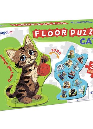 Детский развивающий пазл-гигант "кот" 2 в 1 me5032-32, 31 элемент