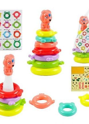 Пирамидка "собачка и друзья" (7 колец)