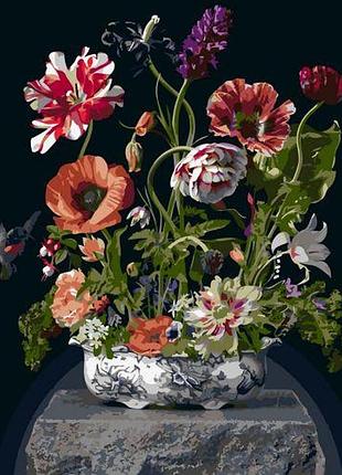 Картина по номерам "особый букет в вазе" 40x50 см