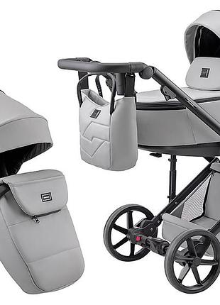 Коляска 2 в 1 adamex dolce eco sa-3 светло-серый