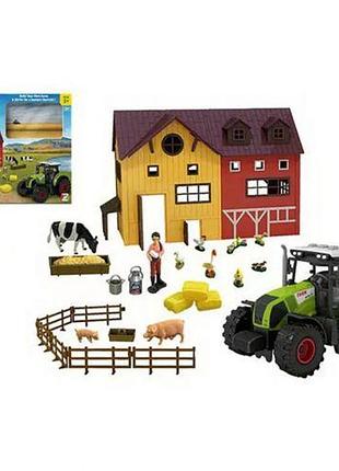Игровой набор "ферма", дом, трактор фигурки, 64 элемента (550-5k)