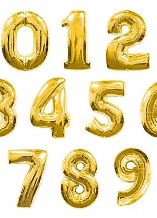 990970 шар фольгированный цифра золото цифра 0