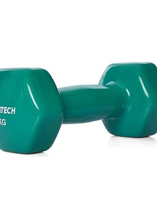 Гантель з вініловим покриттям 3 кг, зелена, м0291-gr