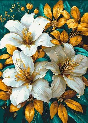 Картина за номерами з фарбами металік "лілія" 40х50 см