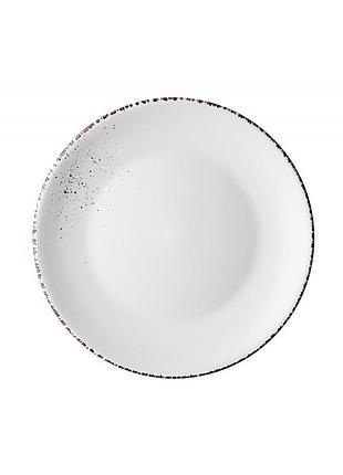 Тарілка обідня керамічна "ardesto lucca" winter white 26см ar2926wmc