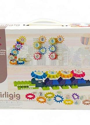 Конструктор пластиковый с шестернями "whirligig", 68 деталей