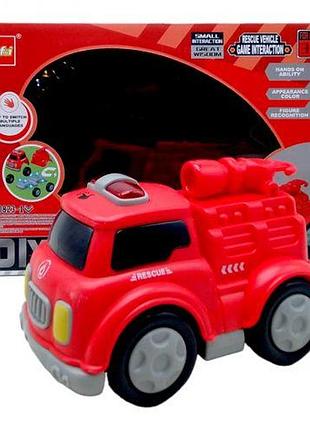 Машинка-конструктор интерактивная "пожарная", магнитная, со светом (9901/9901-1/9902/9903)