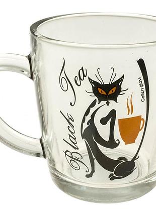 Чашка скло 340мл "cappuci""киці на даху" 91505247/галерея