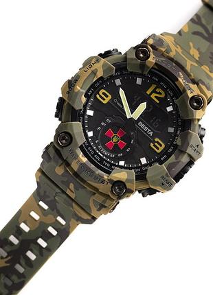 Часы skmei brave всу мужские кварцевые милитари с гербом всу 50х19 мм каучуковый ремешок 5 атм черный dm-11