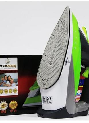 Праска crownberg cb-7444 2200 вт з керамічною підошвою для прасування делікатних тканин ve-33